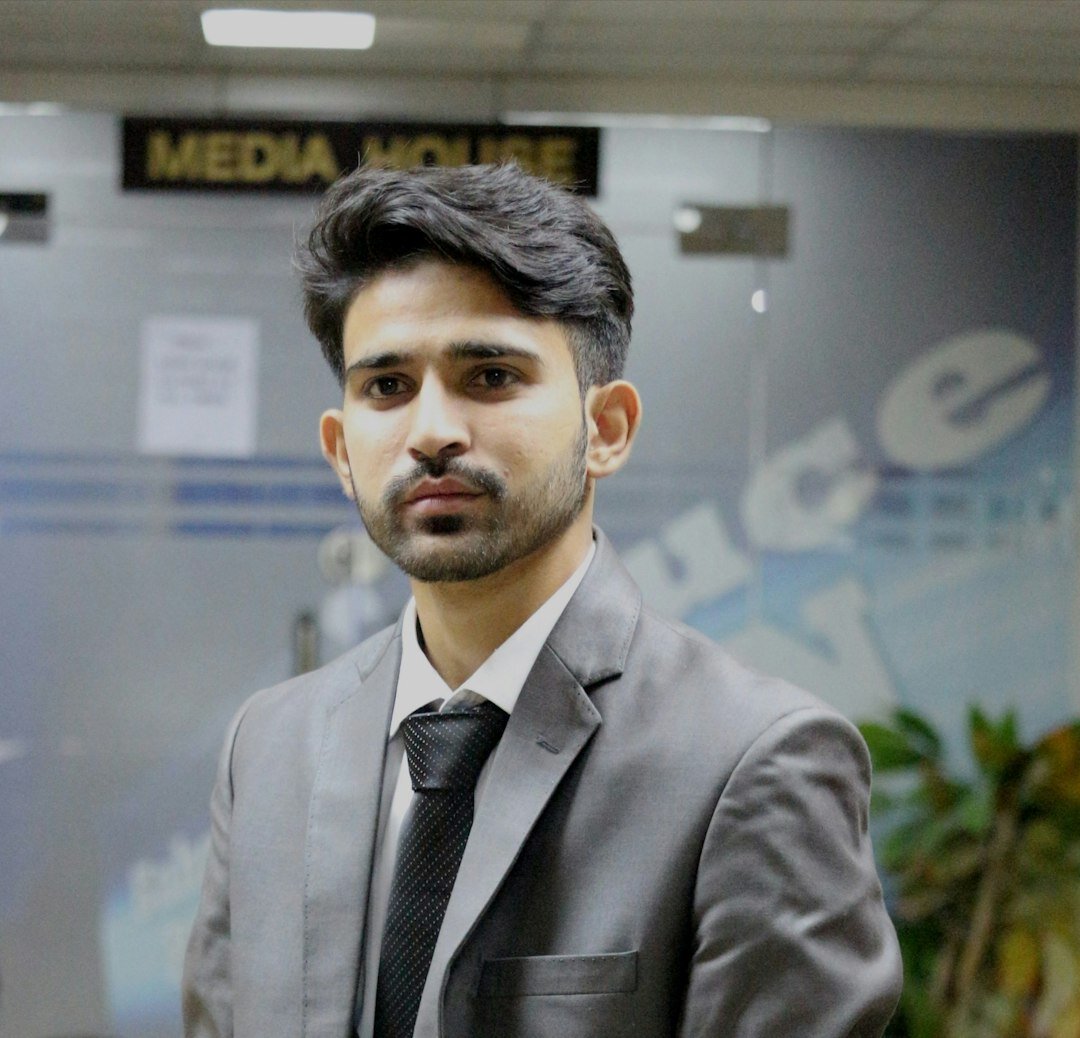 Professional male TV journalism instructor portrait